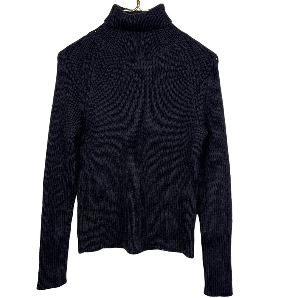 KORS Michael Kors Ribbed Wool Blend Brown Turtleneck Sweater Women’s Knit M